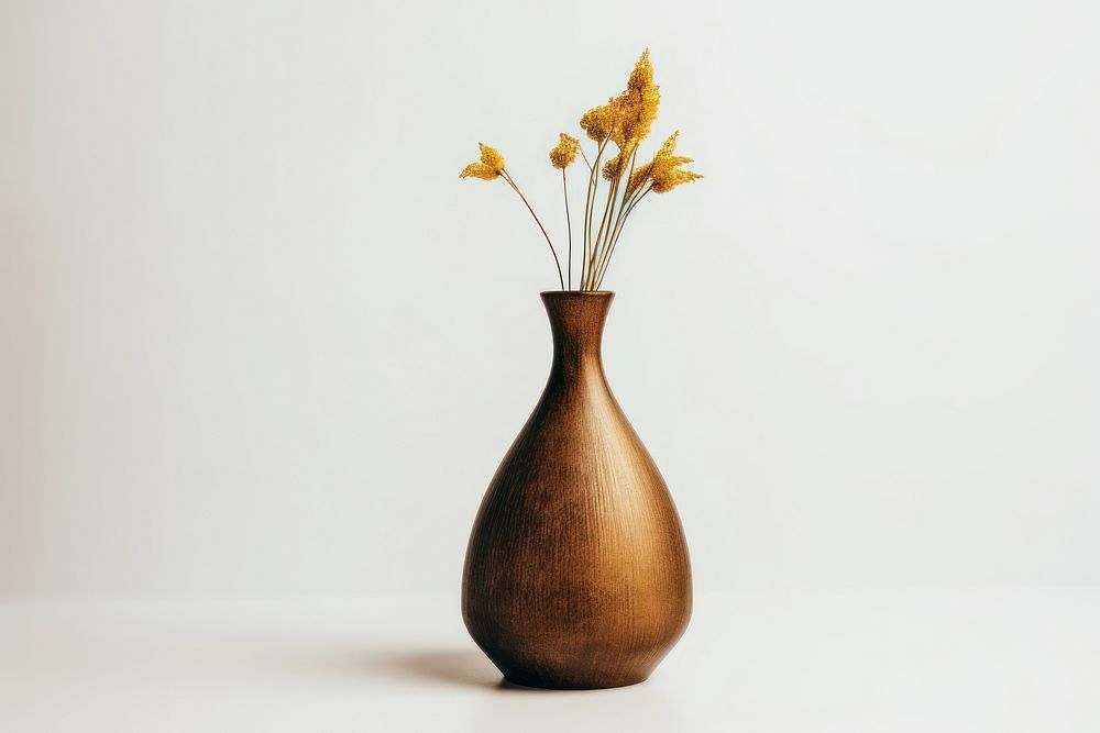 Vase plant white background decoration. AI generated Image by rawpixel.