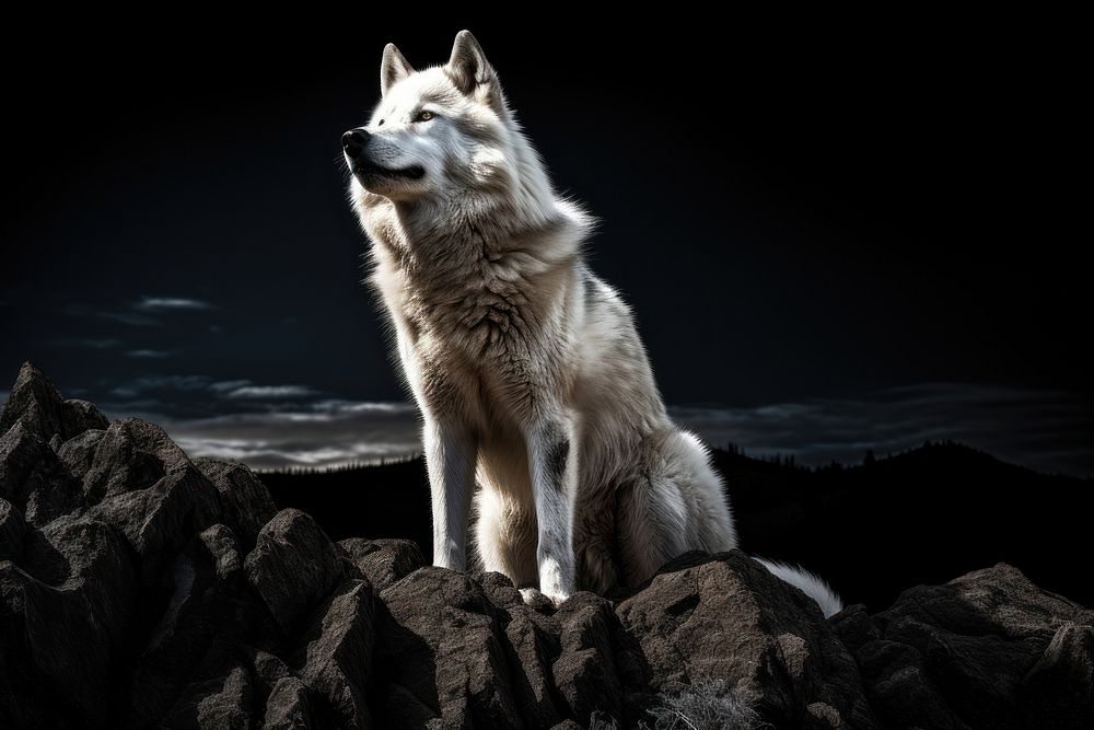 Wolf wildlife mammal animal. AI generated Image by rawpixel.