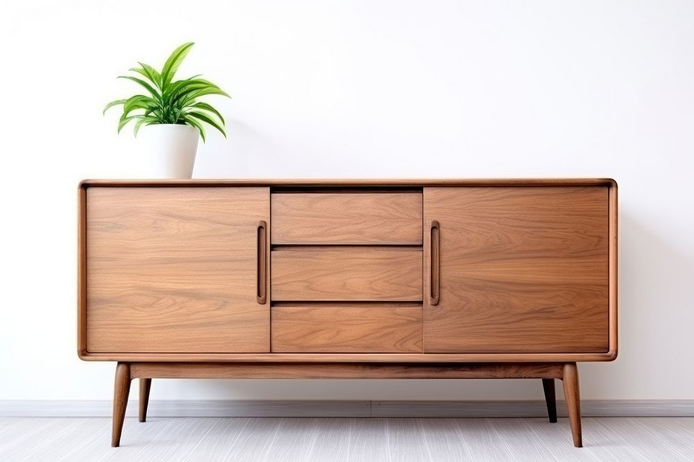 Furniture wood sideboard cabinet. AI generated Image by rawpixel.
