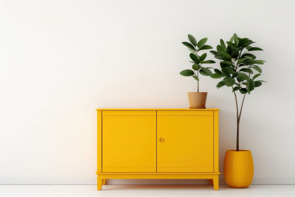 Plant sideboard furniture cabinet. AI generated Image by rawpixel.