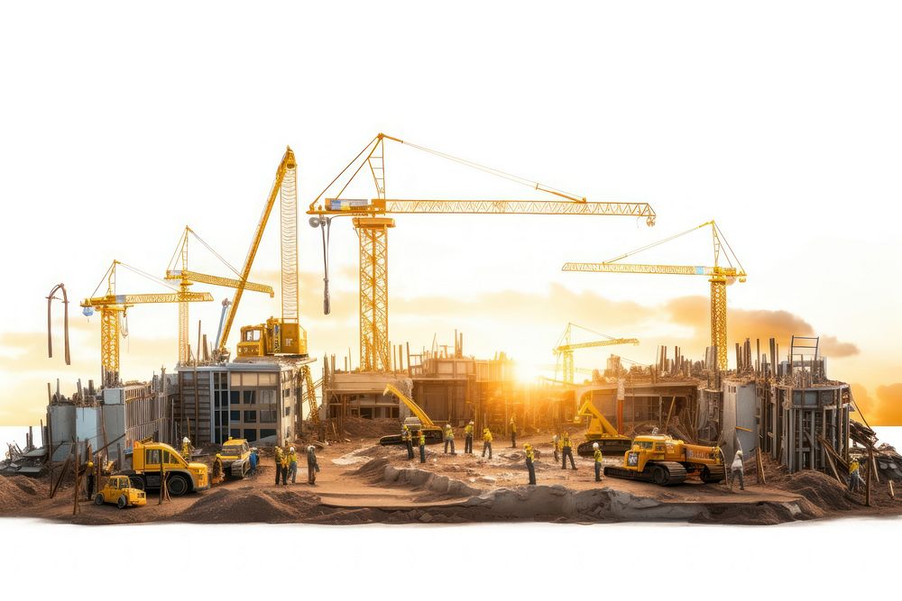 Construction  white background transportation. AI generated Image by rawpixel.