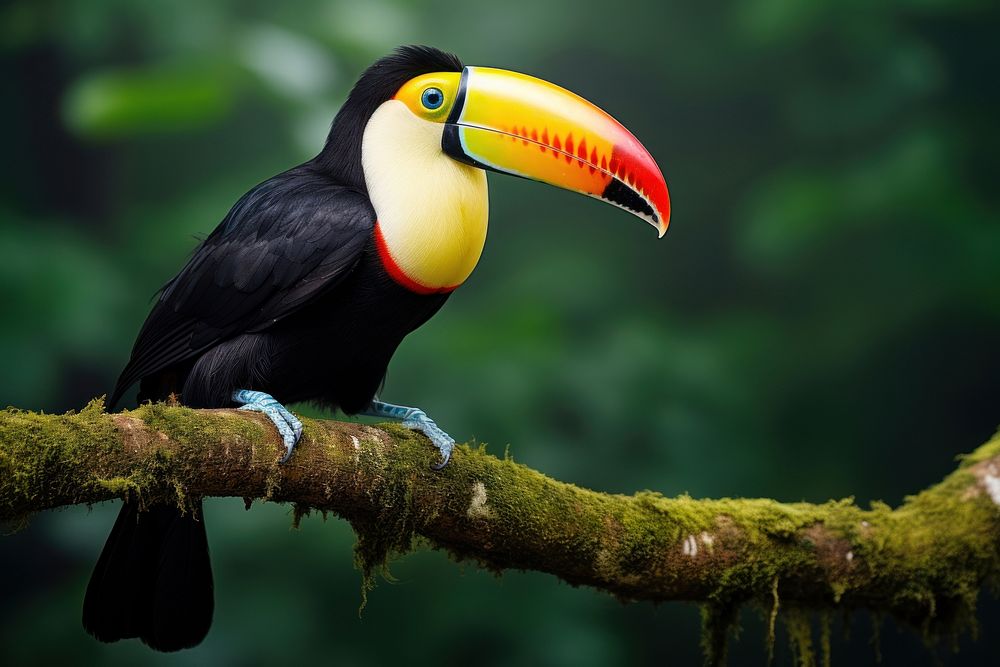 Toucan animal branch beak. AI generated Image by rawpixel.