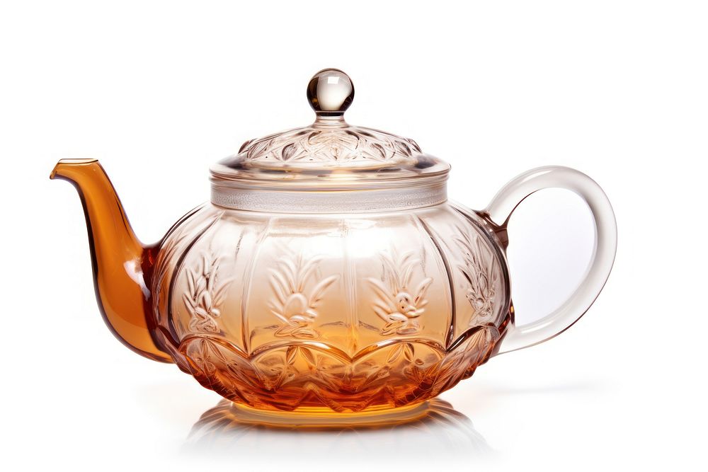 Teapot white background refreshment porcelain. AI generated Image by rawpixel.