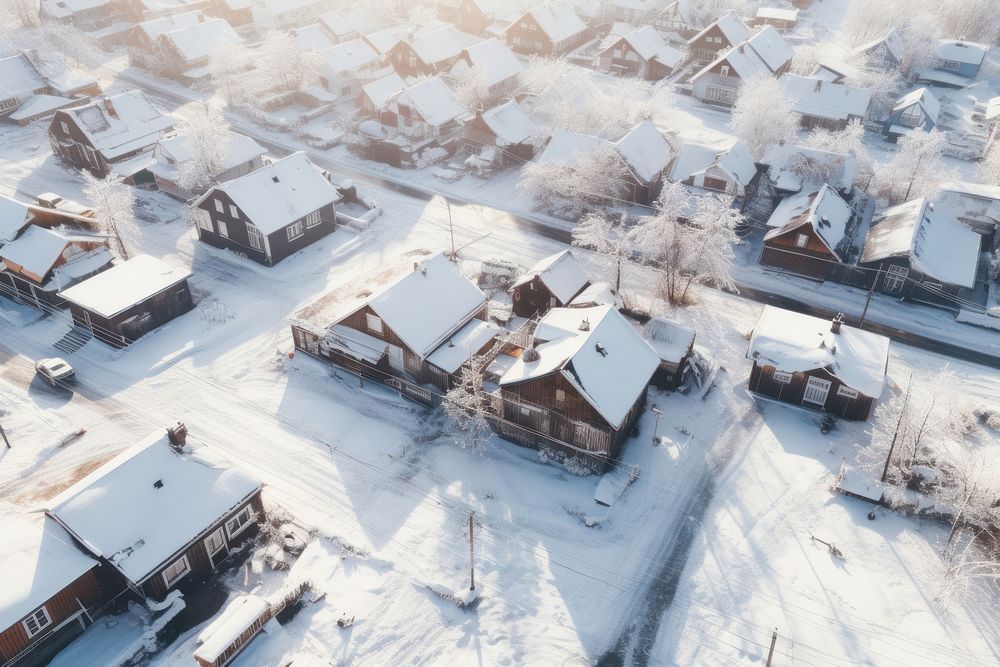 House snow architecture outdoors. AI generated Image by rawpixel.