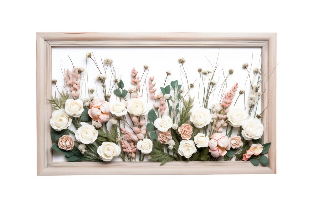 Art painting flower frame. AI generated Image by rawpixel.