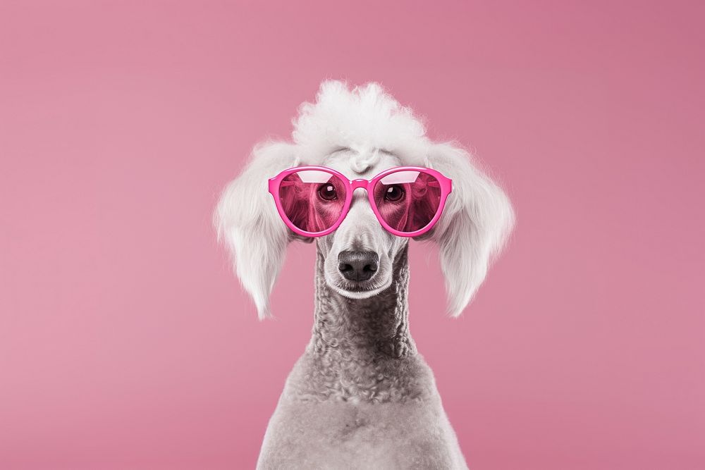 Glasses sunglasses portrait mammal. AI generated Image by rawpixel.