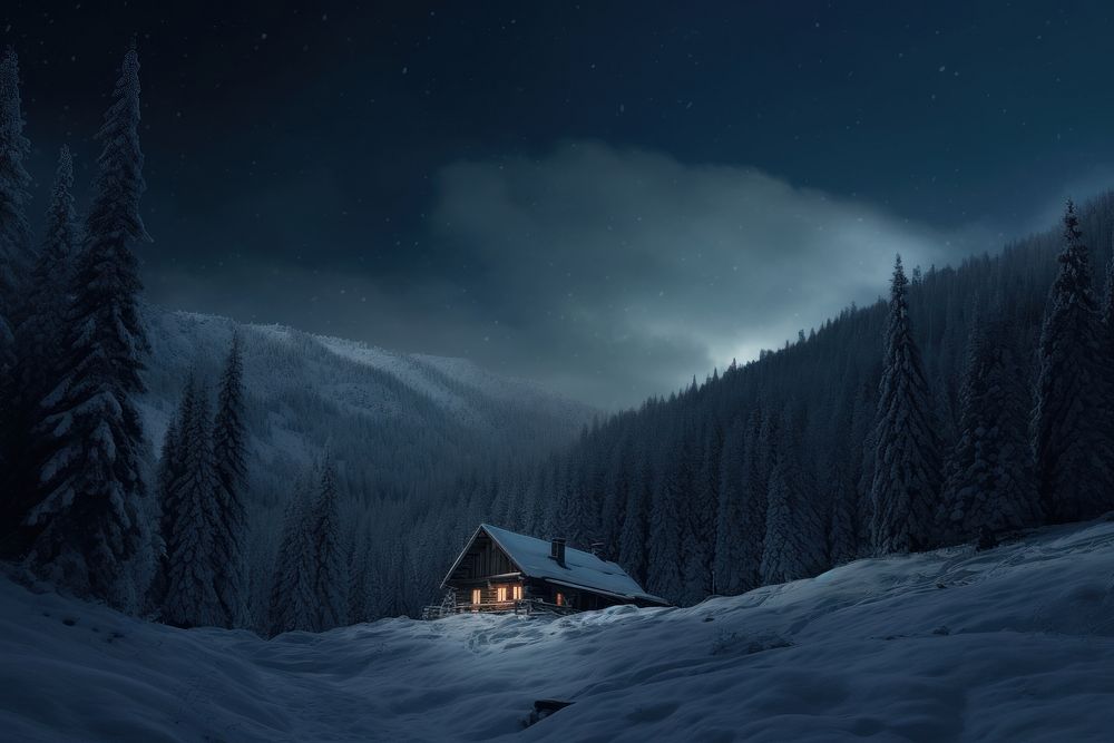Architecture landscape building winter. AI generated Image by rawpixel.