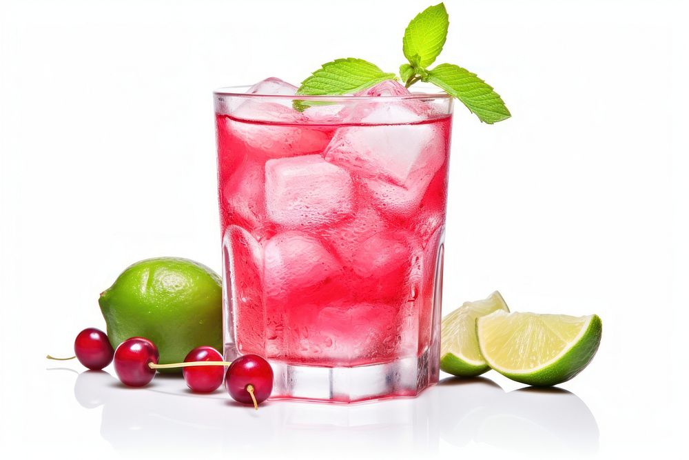 Lime cocktail mojito cherry. AI generated Image by rawpixel.