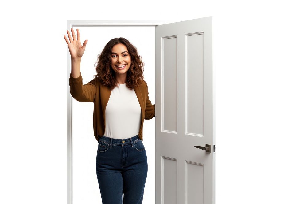 Door smiling female smile. AI generated Image by rawpixel.