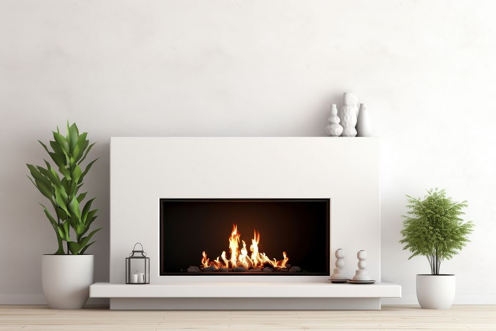Fireplace hearth architecture comfortable. AI generated Image by rawpixel.