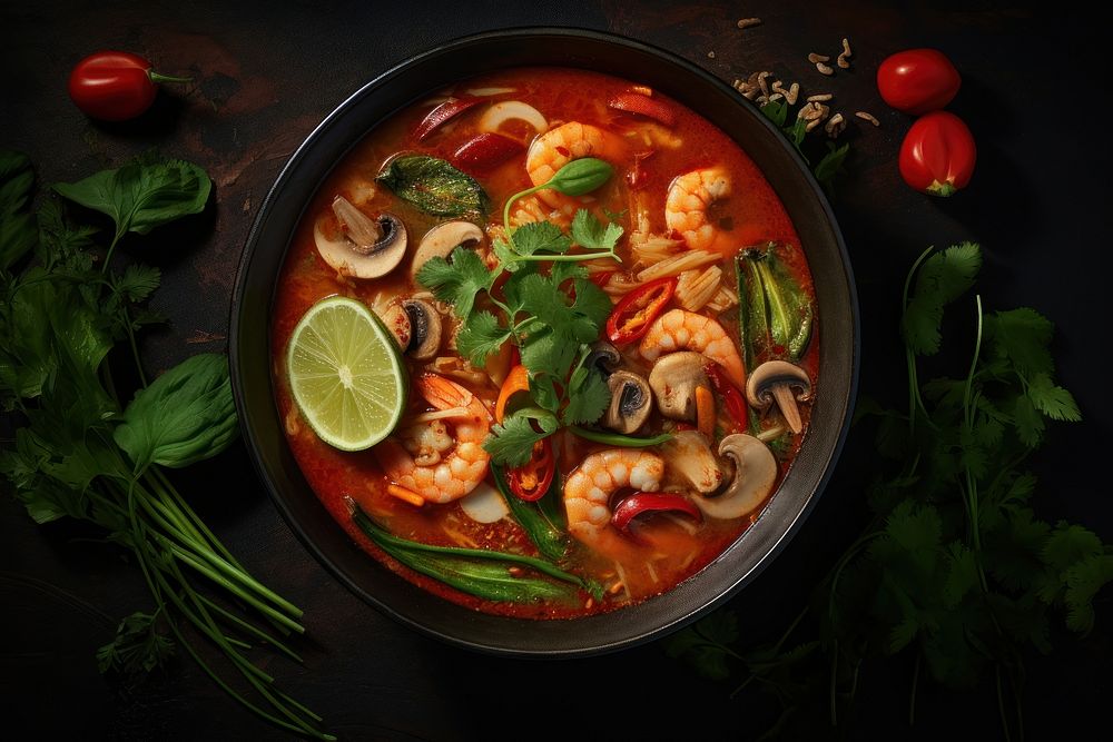 Soup food meal dish. AI generated Image by rawpixel.