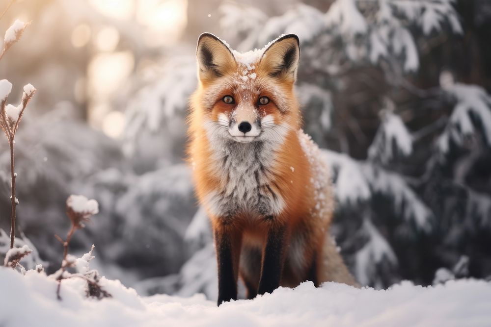 Fox wildlife animal mammal. AI generated Image by rawpixel.