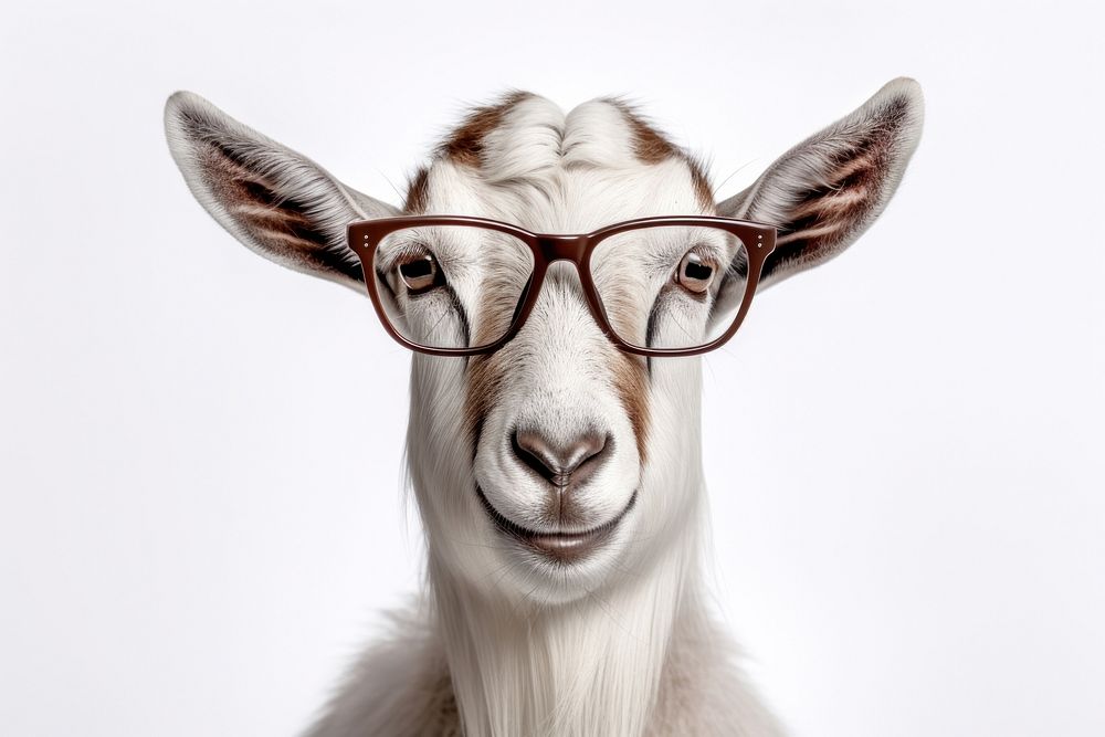 Glasses livestock animal mammal. AI generated Image by rawpixel.