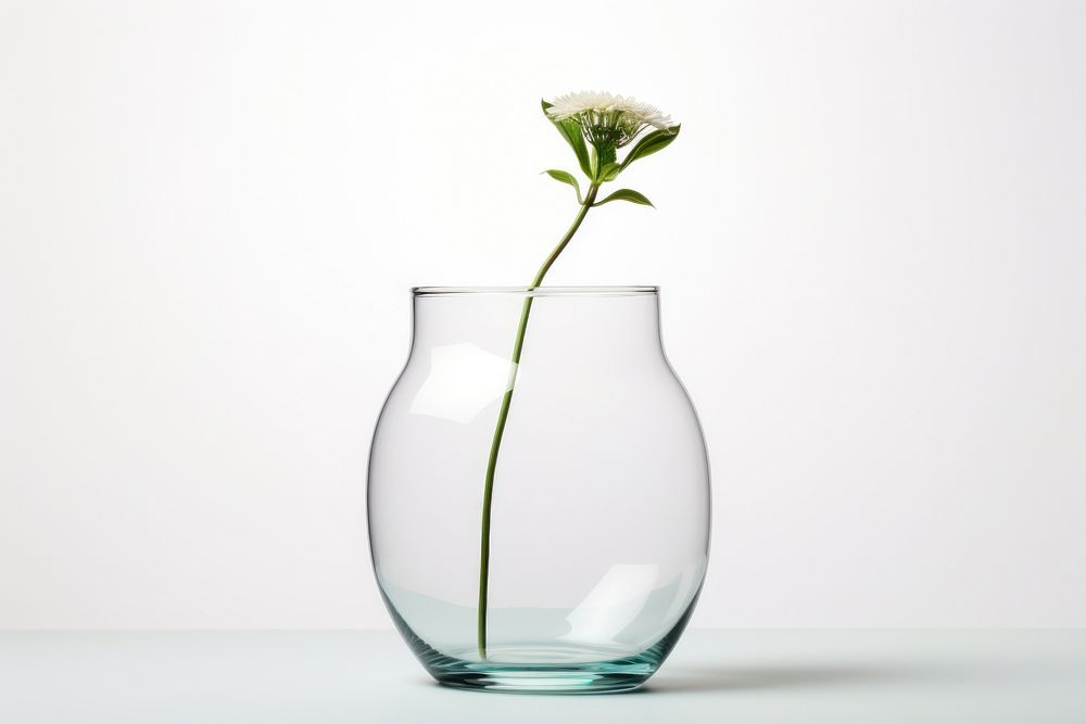 Glass vase flower plant. AI generated Image by rawpixel.