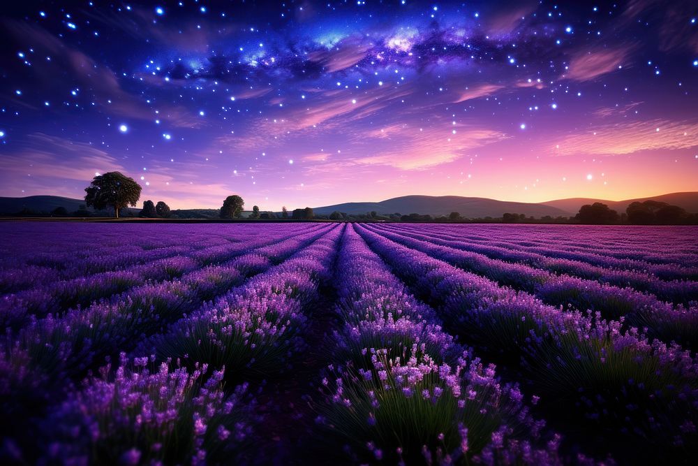 Lavender field landscape outdoors. AI | Free Photo - rawpixel