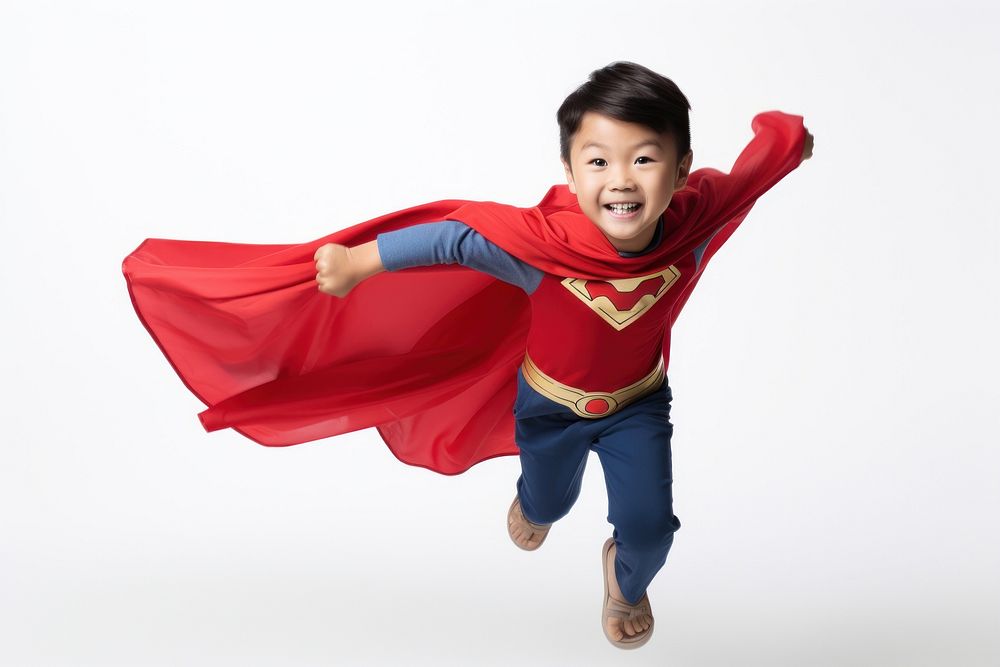 Child superhero portrait costume. 