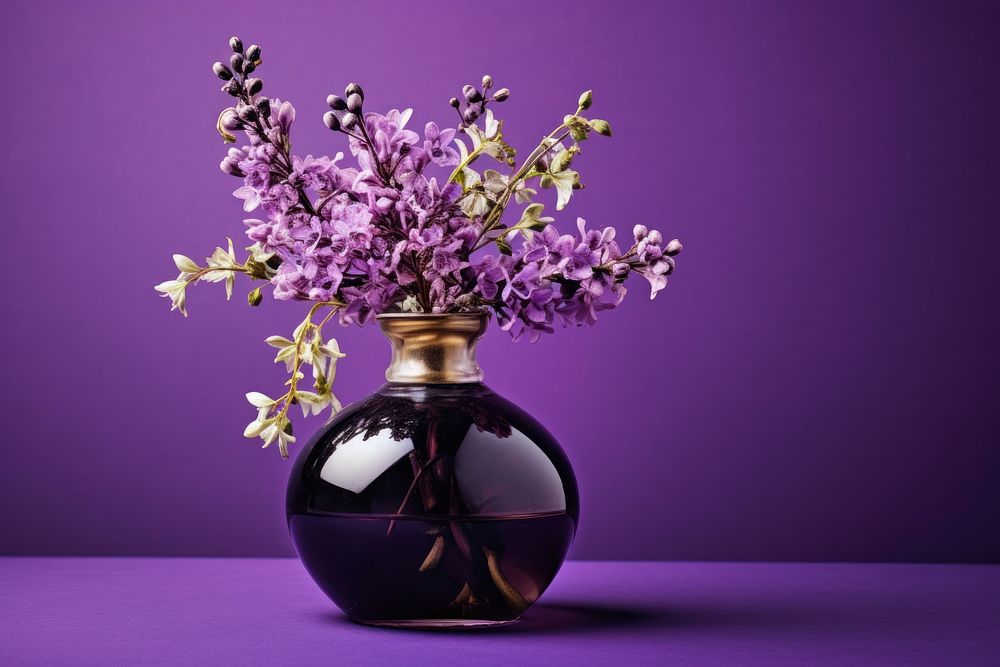 Vase lavender blossom scented. AI generated Image by rawpixel.
