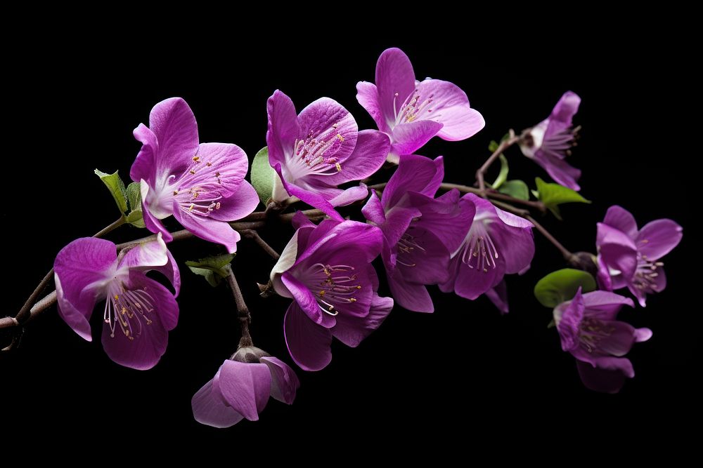 Blossom flower orchid purple. AI generated Image by rawpixel.