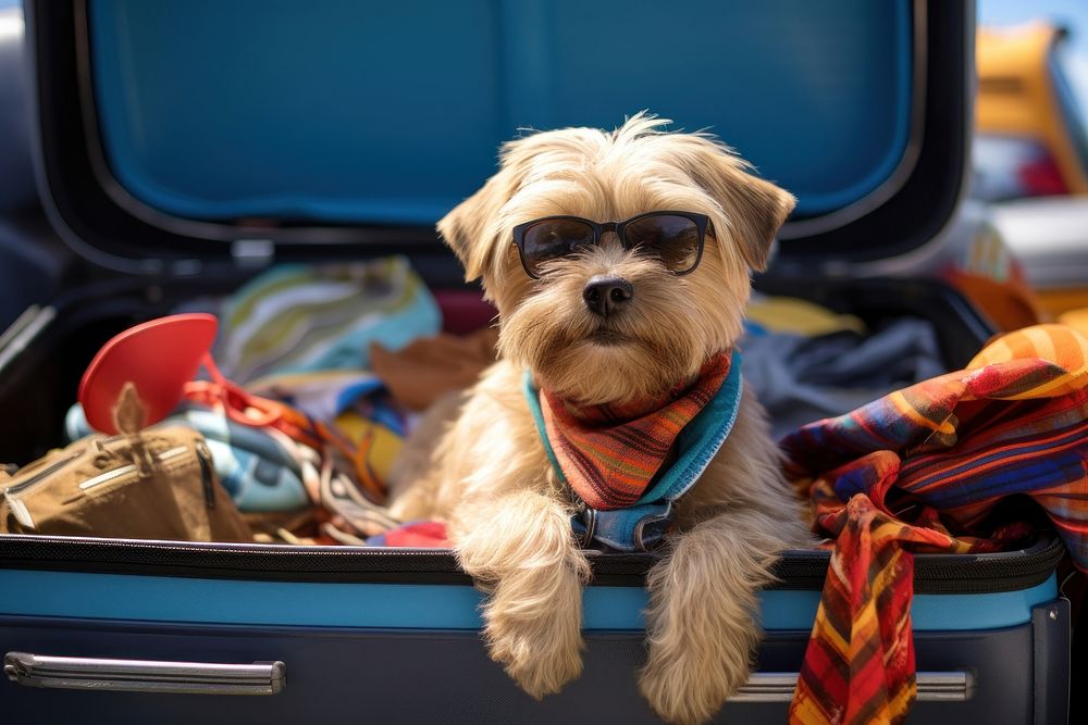 Terrier glasses dog car. AI | Free Photo - rawpixel