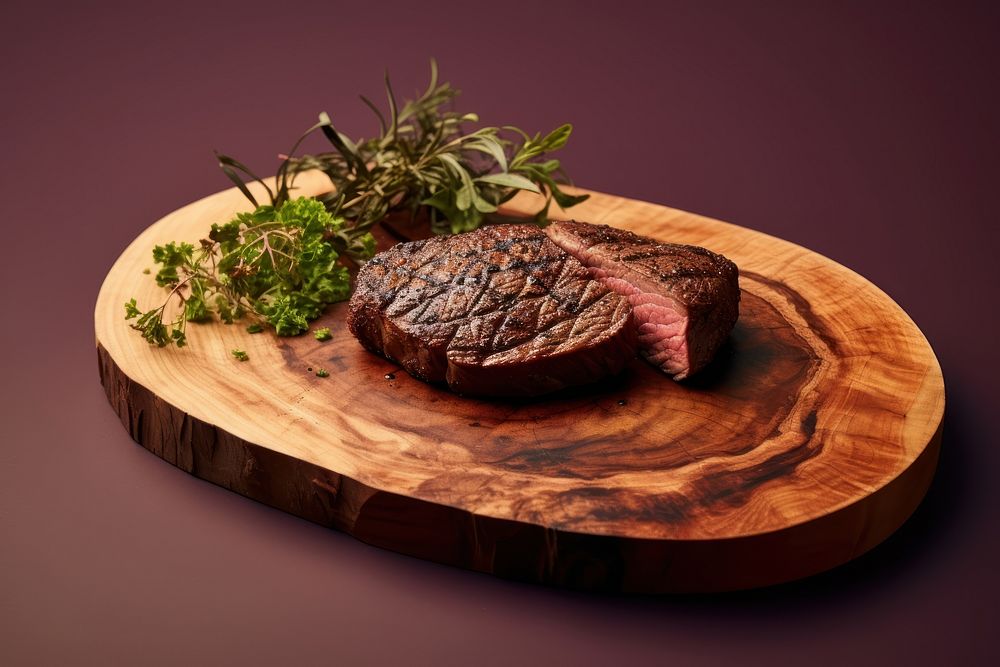 Plate meat food beef. AI generated Image by rawpixel.