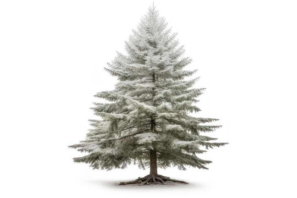 Tree fir plant white. AI generated Image by rawpixel.