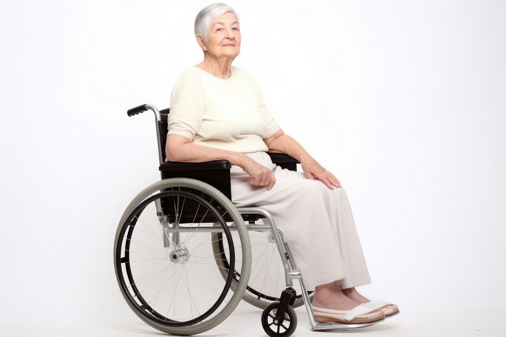 Wheelchair sitting adult women. AI generated Image by rawpixel.