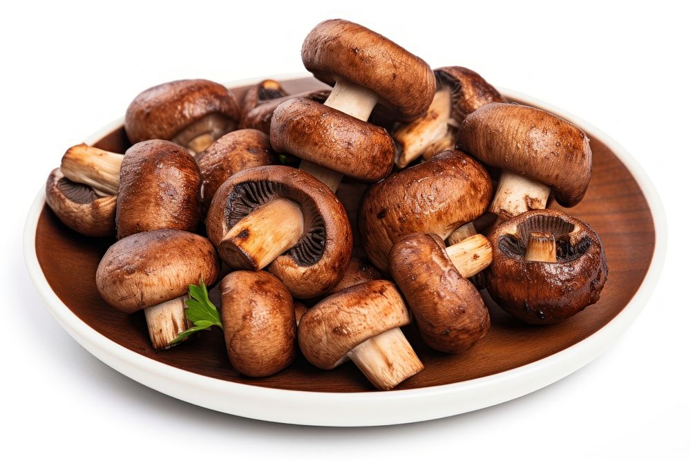 Mushroom food white background vegetable. AI generated Image by rawpixel.