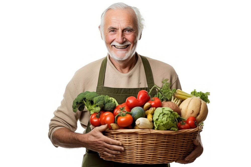 Basket vegetable gardening adult. AI generated Image by rawpixel.