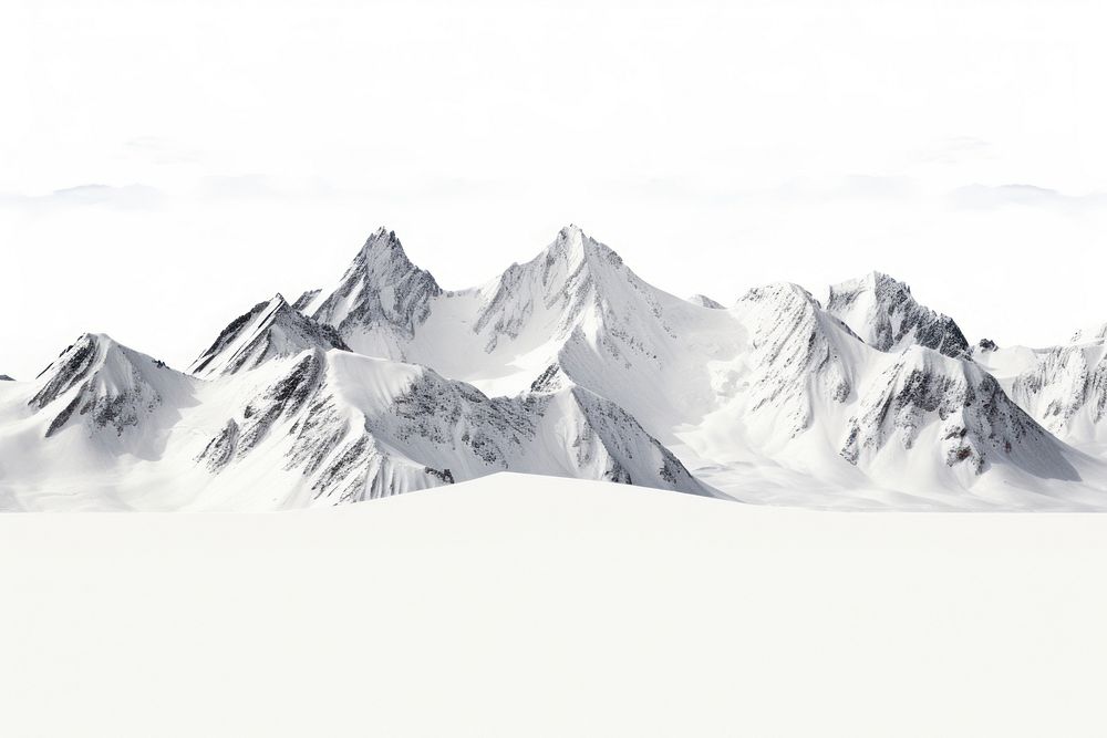 Mountain snow outdoors nature. AI generated Image by rawpixel.