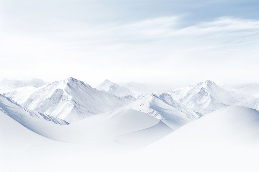 Mountain snow outdoors nature. AI generated Image by rawpixel.