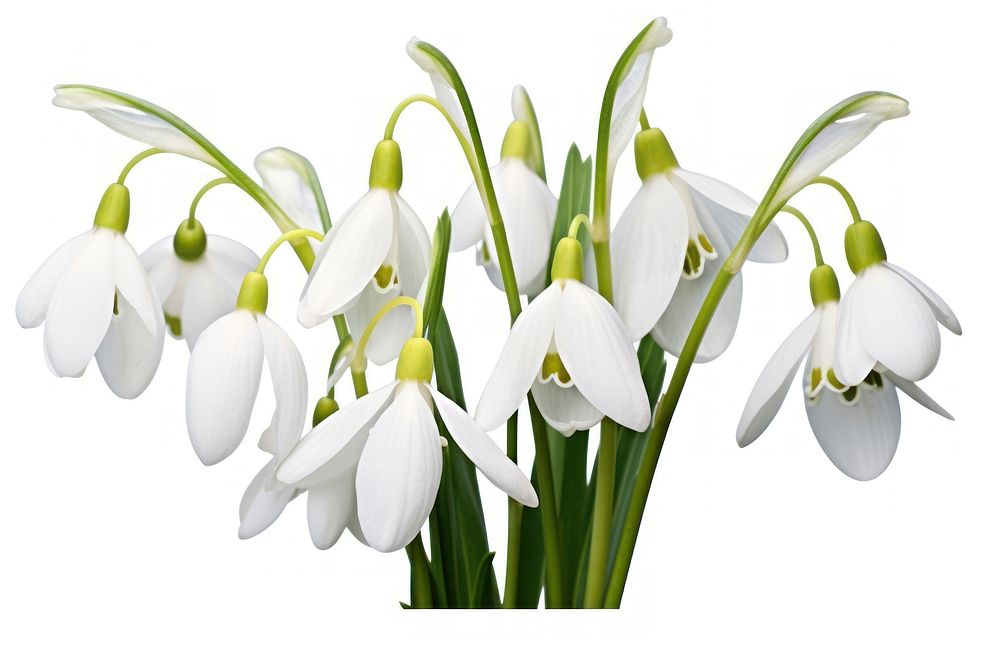 Flower snowdrop plant white. AI generated Image by rawpixel.