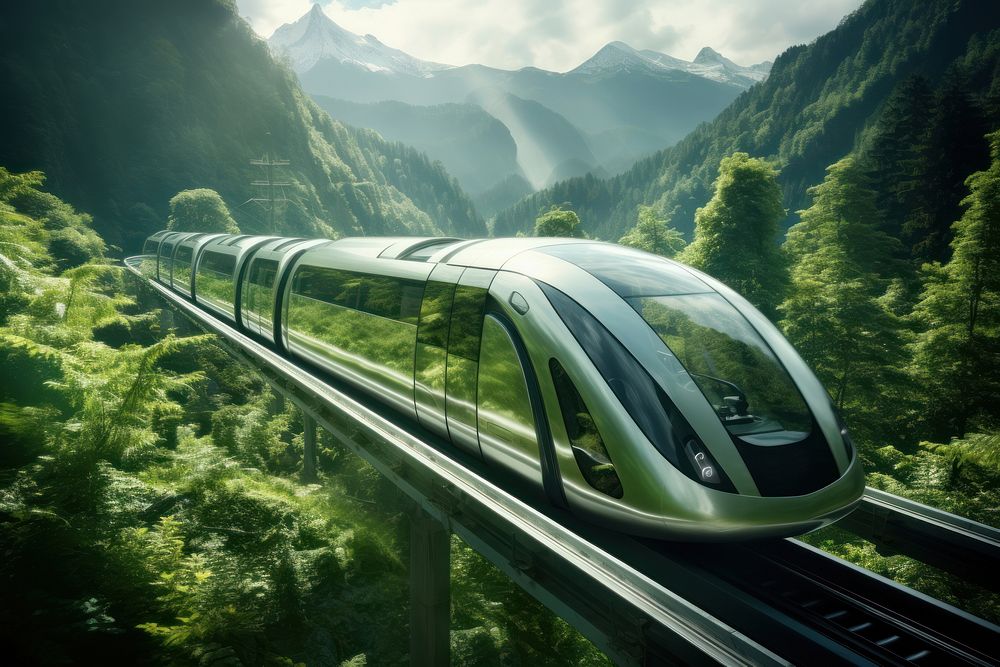 Outdoors vehicle railway travel. AI generated Image by rawpixel.
