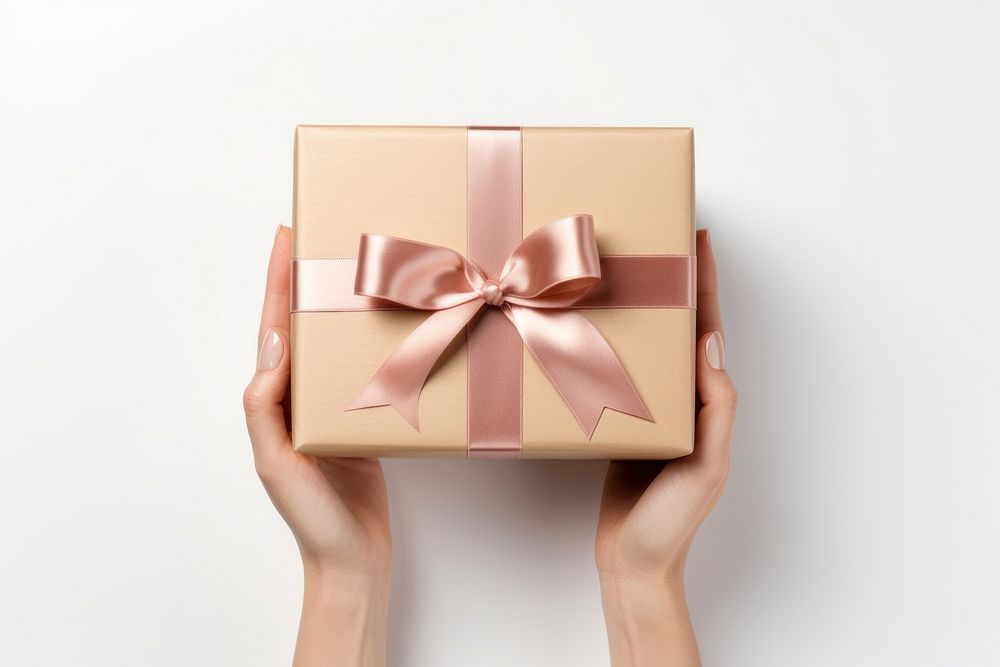 Gift box holding hand. AI generated Image by rawpixel.
