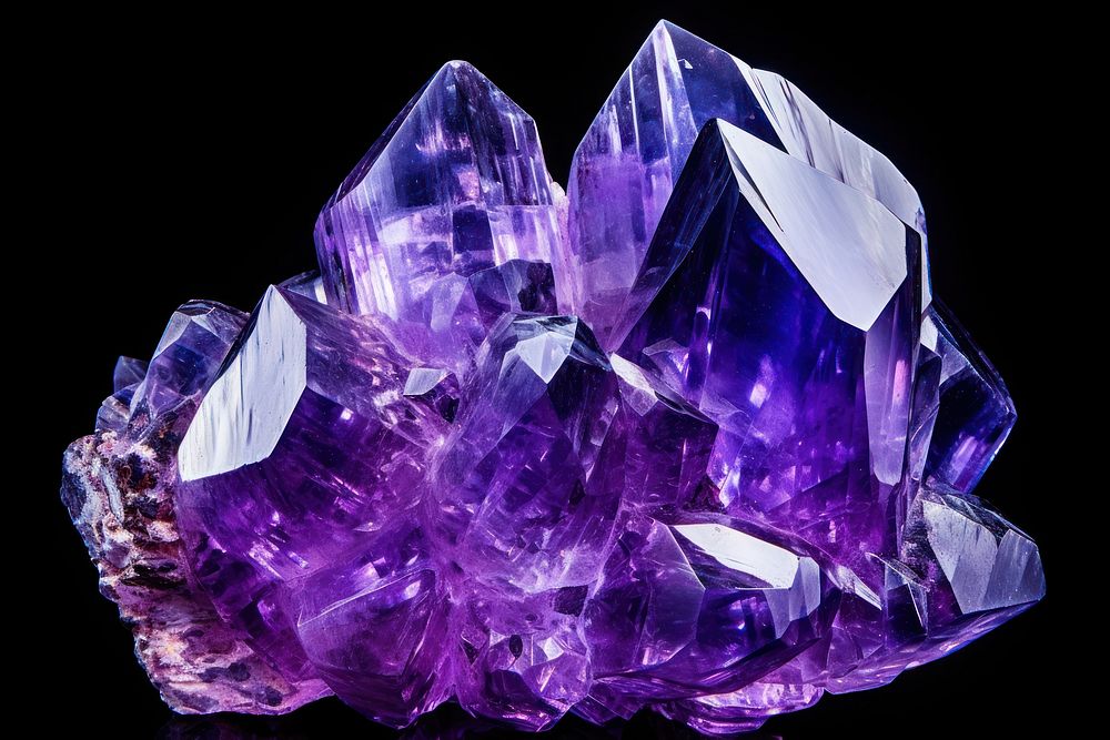 Crystal mineral gemstone amethyst. AI generated Image by rawpixel.
