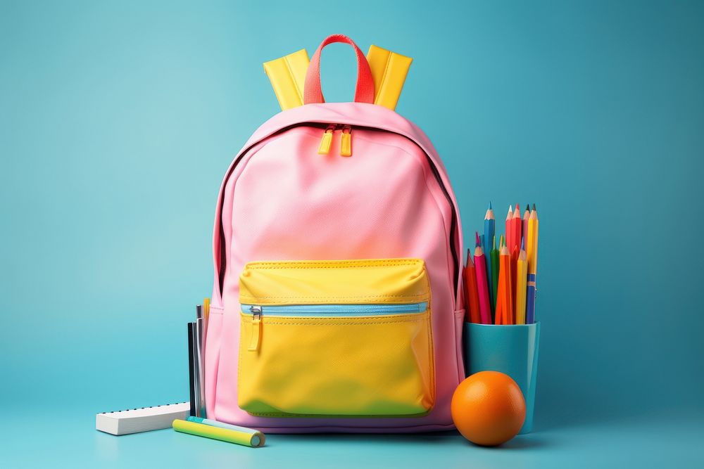 Backpack classroom education learning. AI generated Image by rawpixel.