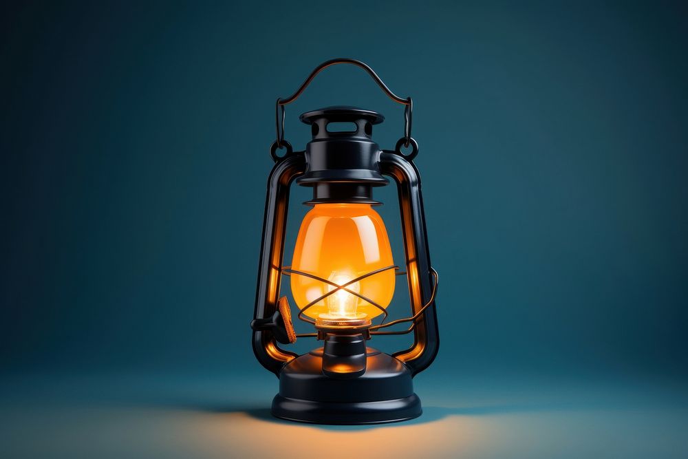 Lamp lantern illuminated electricity. AI generated Image by rawpixel.