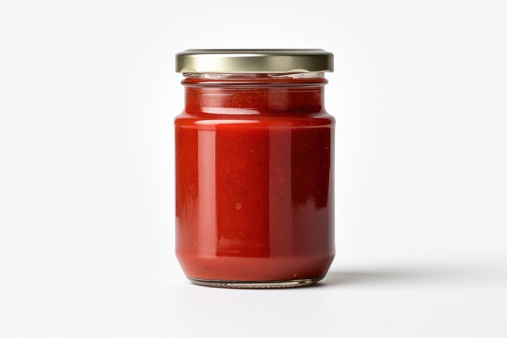 Jar ketchup food strawberry. AI generated Image by rawpixel.