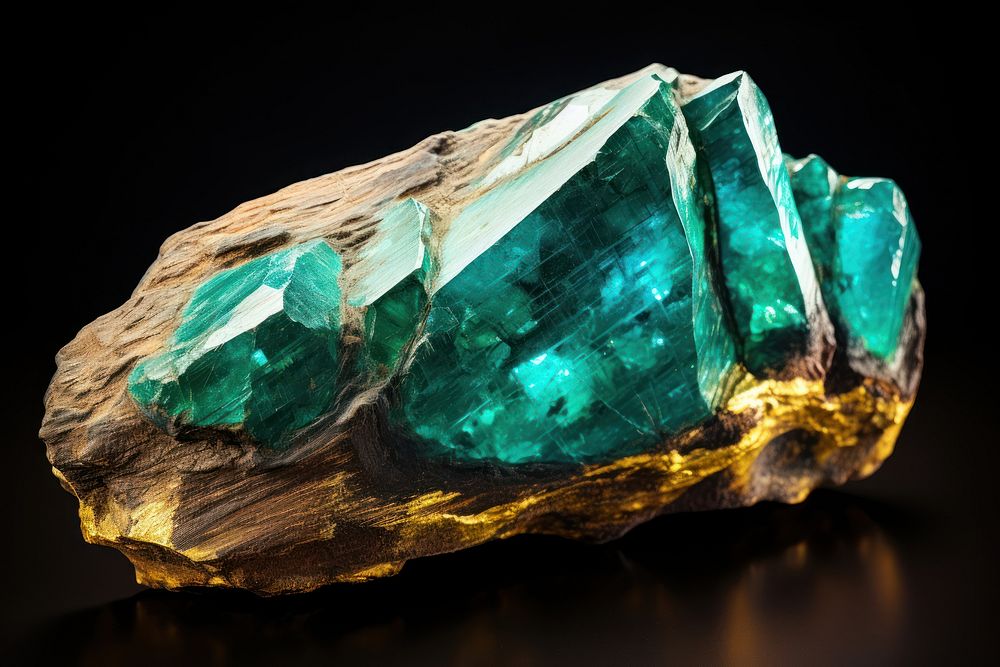 Gemstone mineral emerald jewelry. AI generated Image by rawpixel.