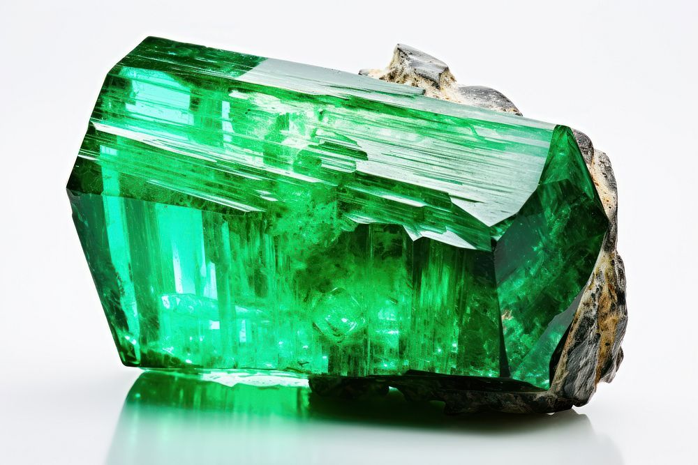 Emerald gemstone mineral jewelry. AI generated Image by rawpixel.