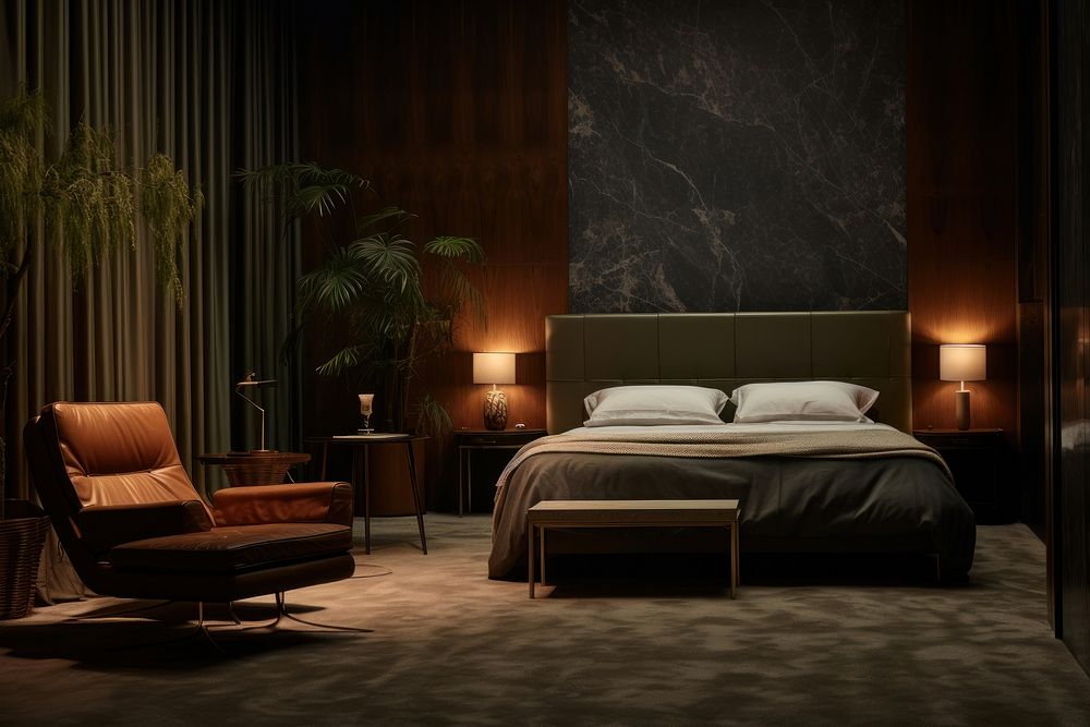 Room furniture bedroom luxury. AI generated Image by rawpixel.