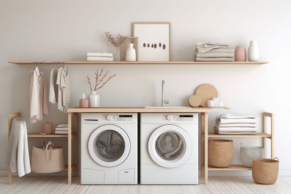 Laundry appliance washing basket. AI generated Image by rawpixel.