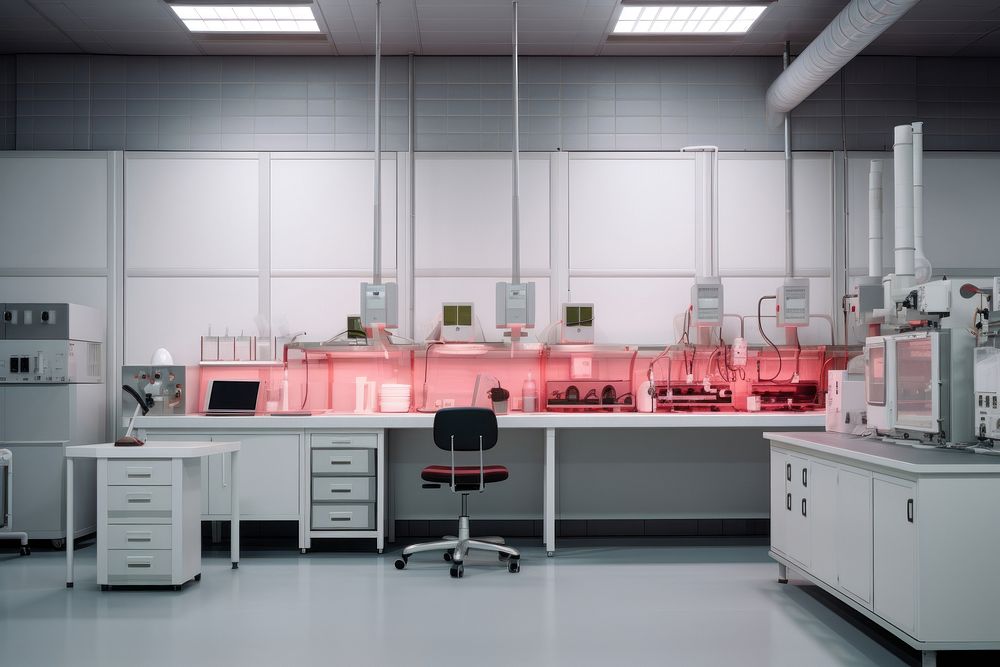 Laboratory furniture room biochemistry. AI generated Image by rawpixel.
