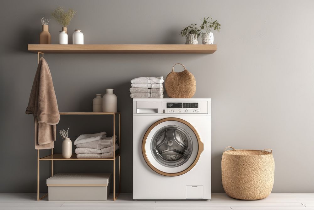 Laundry appliance washing dryer. AI generated Image by rawpixel.
