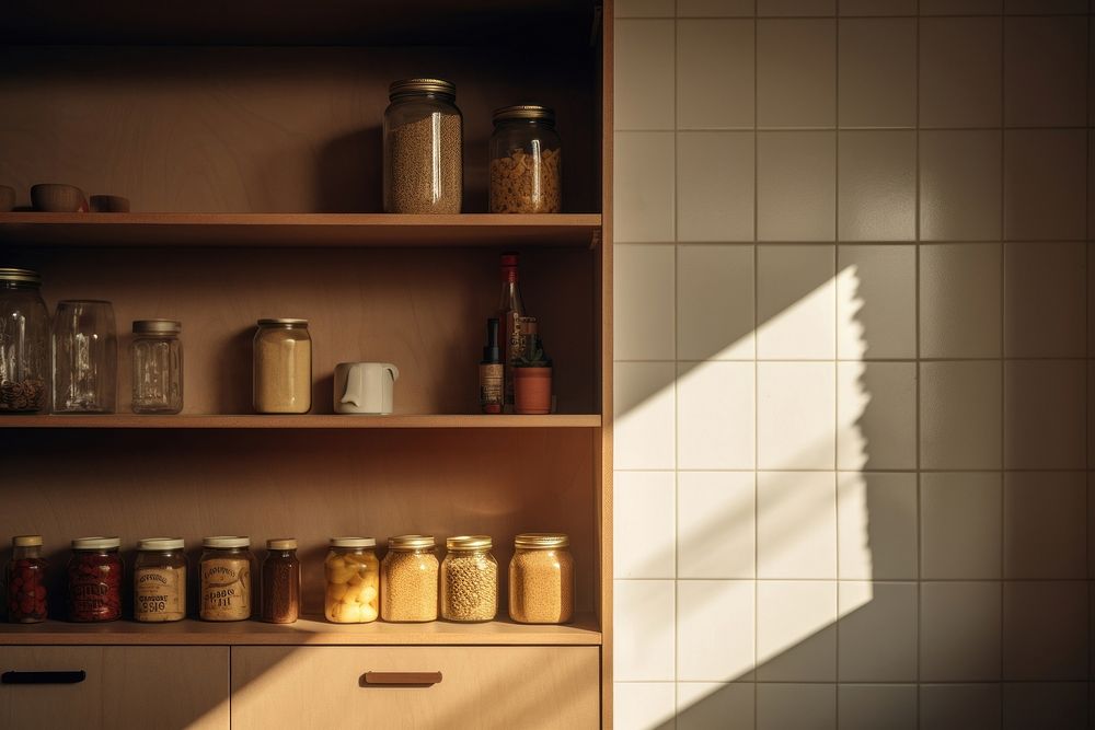 Furniture pantry shelf light. AI generated Image by rawpixel.