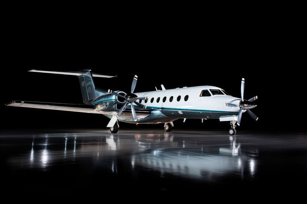Turboprop aircraft airplane airliner. AI generated Image by rawpixel.