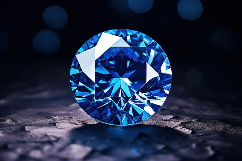 Diamond gemstone sapphire jewelry. AI generated Image by rawpixel.