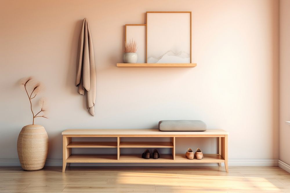 Furniture table wood architecture. AI generated Image by rawpixel.