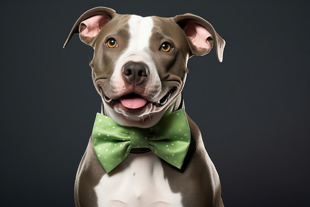 Pitbull portrait terrier bulldog. AI generated Image by rawpixel.