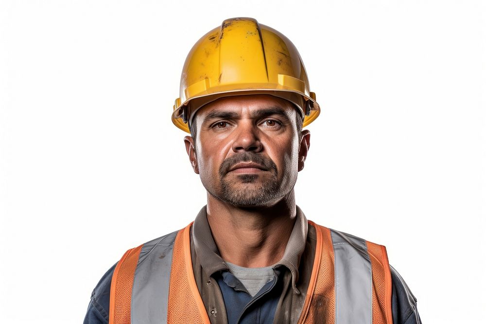 Construction portrait hardhat helmet. AI generated Image by rawpixel.