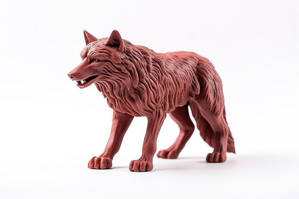 Wolf figurine mammal animal. AI generated Image by rawpixel.
